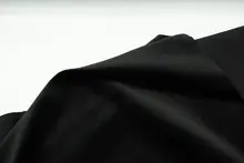 黒の天鹅绒平绒全棉ストレッチ生地【スーツデザイン用】