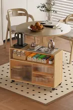 アクリル製 キッチン用多機能収納ラック【引き出し式・テーブル下用・お菓子・おもちゃ収納】