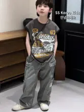 春夏用子供用マイクロスリーブTシャツ【ファッション・スタッズ装飾】