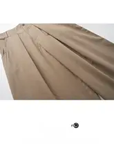 アメリカンビンテージ風 シンプル無地ストレートカジュアルパンツ【男女兼用・ルーズフィット・ワイドレッグ・した着心地】（セットアップ対応）
