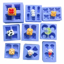 ミニシリコン型【食品グレード・耐熱・犬デザイン・DIY用】