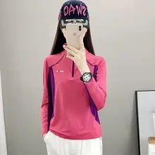 レディース 長袖 Tシャツ【春夏用・カジュアル・立襟・運動・ランニング・フィットネス・速乾性】