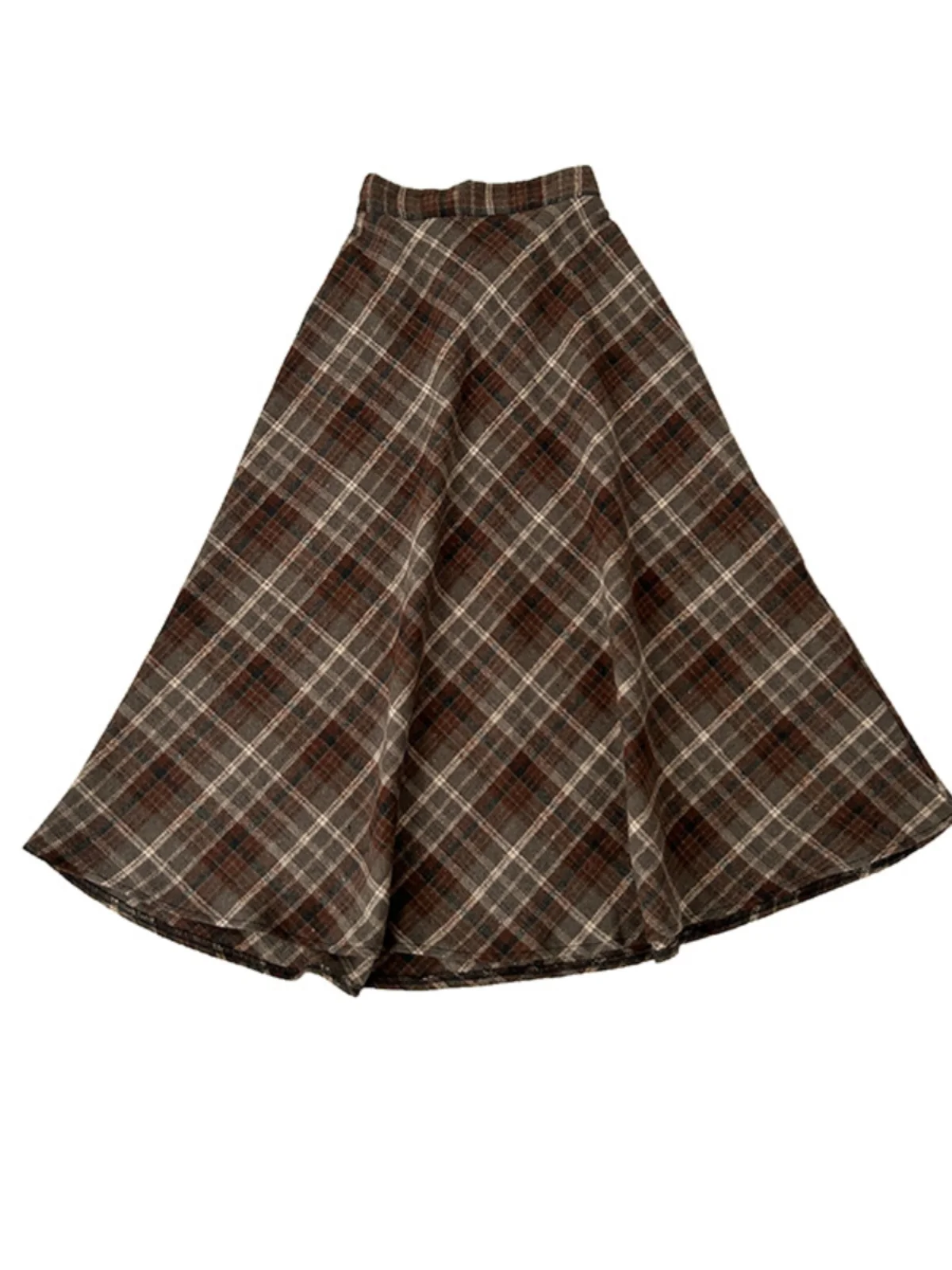 大人可愛い服 40代コーデの秘密：カフェ色チェックスカートで自然な可愛さを実現