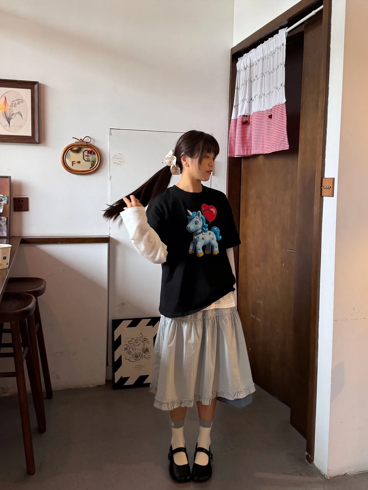 女性用Aラインスカート：夏用フリルデザインと高腰構造の実用性解析