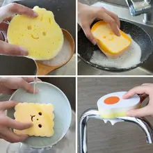 ダブルフェイススポンジクリーナー【かわいいデザイン・キッチン用・多機能】