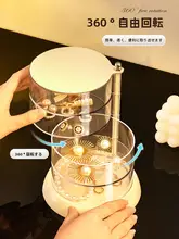 透明回転式ジュエリー収納ボックス【多層・イヤリング・ネックレス・ヘアゴム・子供用整理ラック】