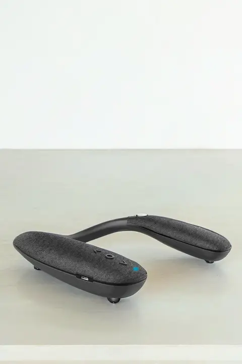 首掛け式 Bluetooth ワイヤレススピーカー【布製・ポータブル・エコーサウンド・サブウーファー】