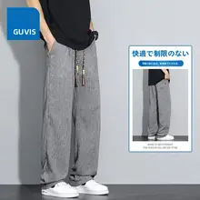 リネンコットン製 メンズカジュアルパンツ【夏用・さらっとした着心地・ストレートシルエット】