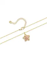 回転花弁デザインのネックレス【レトロ感・上品・デコルテラインを美しく見せる】