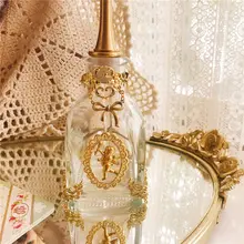 フランス風アンティーク香水瓶【天使デザイン・真鍮製・クリスタルガラス・25ML・100ML用】