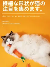 猫用おもちゃ キャロット型おもちゃ【歯磨き棒・音声機能付き・ペット玩具】