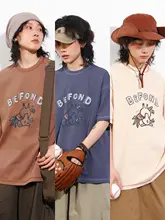 カジュアルアニメプリントTシャツ【女性用・夏季・ゆったり・ラウンドネック・短袖】