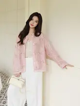 レースデザインの春用ショートカーディガン【細身効果・女性用・ファッショナブル】