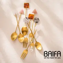 デザートフォーク フルーツフォーク ケーキフォーク カフェスプーン ステンレス おしゃれ 上品 インスタ映え 家庭用
