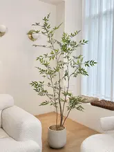 高級感あるインテリア！南天竹のフェイクグリーン【落地型・植物装飾用】