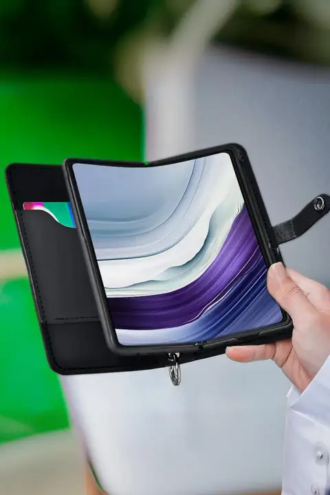 スマホケース 手帳型 Mate X5 X3 限定版 X2 対応 本革 全周保護 カード収納 耐衝撃 ショルダー 手提げ ストラップ付き 「HUAWEI」