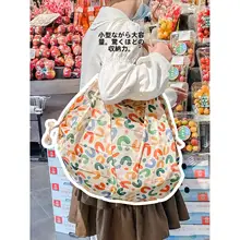 大容量折りたたみ式ジッパーショッピングバッグ【エコ・旅行用・肩掛け】