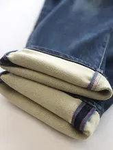 レディース コットンストレッチスリムフィットデニムパンツ【冬用・レトロスタイル・テーパードデザイン】