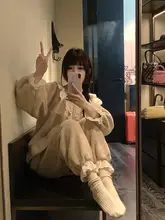 公爵デザインの姫系柔らかなおやすみパジャマ【極上の柔らかさ・フリル付き・三点組（セ ットアップ対応）】