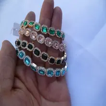 トレンドのジオメトリックデザイン！女性用ブレスレット【ガラス装飾・おしゃれなストリートスタイル】
