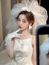 ふんわりチュールのウエディングベール【花嫁用・ヘアアクセサリー・結婚式用】