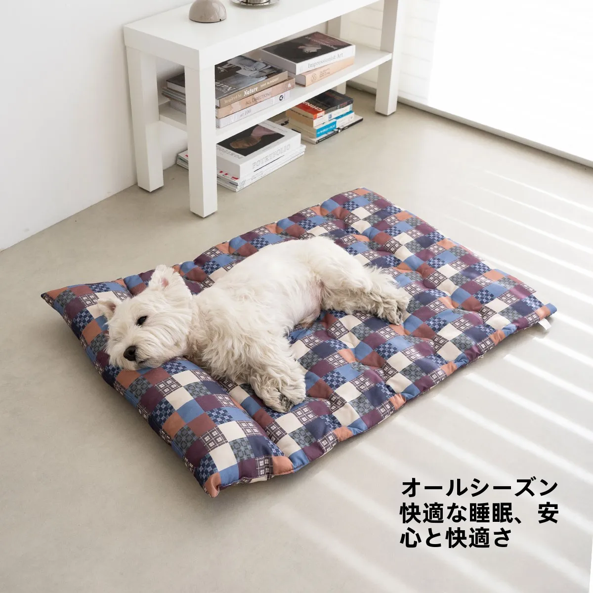 ペット用両面枕とマット：中型から大型犬用の肌に優しいクッション