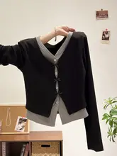 切り替えデザインの長袖Tシャツ【リボン付き・カジュアルスタイル・女性用】（セットアップ対応）