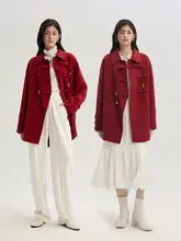 冬季用 女性用二重仕立てのキャメルウールコート【極上の柔らかさ・新年用】