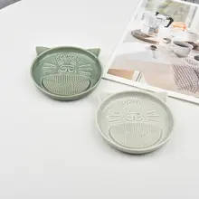 陶製猫デザインの生姜おろし器【手動・キッチン用・万能】