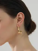 スタイリッシュな長葉デザインのイヤリング【新中式・ビンテージ風・大ぶり】