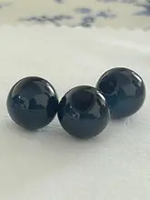 深みのある青色の旗袍ボタン【玉石風・高級丸型ビーズボタン・シフォンシャツ用】