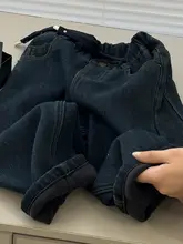 暖かい裏起毛デニムパンツ【子供用・カジュアル・冬季用】（セットアップ対応）