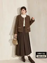 高級感あふれるウール混紡ダウンジャケット【白鹅绒・冬用・ショート丈】