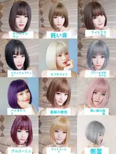ボブヘアスタイル ウィッグ ショートヘア 全頭カバー 学生用 【アニメスタイル・リサ同様】