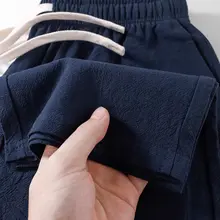 夏用 薄手のリネンパンツ【リラクシングスタイル・ストレートシルエット・メンズ】