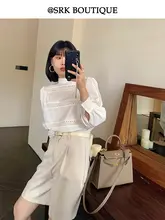 ワイドパンツ レディース 五分丈 スラックス ハイウエスト ストレート 着痩せ ルーズ カジュアル 着回し 秋「SRK」