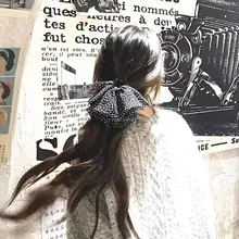 可愛いポルカドットリボンデザインのヘアクリップ【半束ね・小型・黒色】