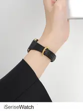 ウォッチバンド 羊革 華奢見え くびれデザイン 上品 夏 レディース Apple Watch Series 11 12 10 9 SE 対応 「iserisewatch」