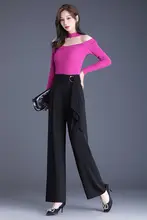 女性用モダンダンスパンツ【春秋用・ストレート・ワイドレッグ・流れるようなデザイン】