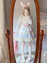 デザイン性のあるロリータスタイルの長袖ブラウス【春秋用・ドールカラー】