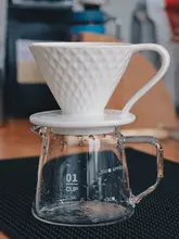 ドリップコーヒー フィルター V60 シングルホール セラミック 家庭用 ドリップコーヒー器具 ホワイトダイヤモンドパターン