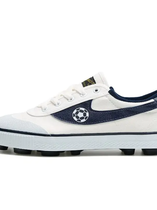 防滑耐磨のサッカーシューズ【メンズ・通気性・秋用・キャンバス製・TFスタッド】
