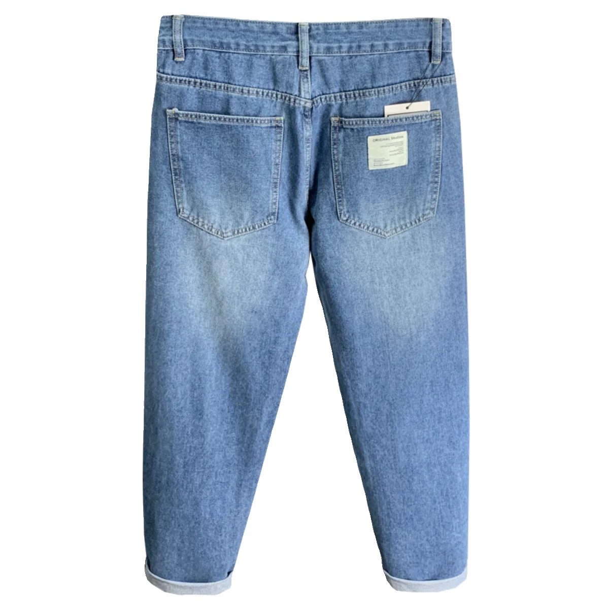 カジュアルブルーデニムパンツ：春秋に最適なルーズストレートスタイルの実用性とデザイン解析
