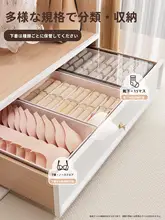 衣類整理ボックス【蓋付き・引き出し式・衣類収納用】（セットアップ対応）