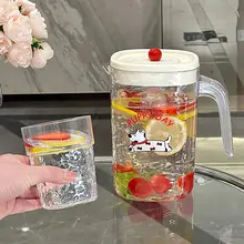 大容量冷水ポット【食品グレード・水切りフィルター付き・冷蔵庫用】