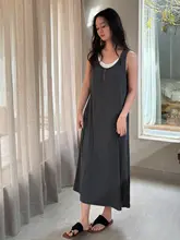 胸パッド付きモダール素材の夏用中長ワンピース【デザイン・妊婦対応】