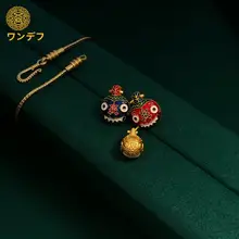 招財獣デザインのゴールドコーティングペンダント＆ブレスレット【DIYアクセサリー・三口タイプ】