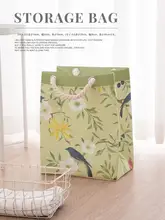 ラインデザインの多用途帆布ランドリーバスケット【大容量・防湿防虫】