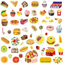 創造的なケーキ＆ピザガラスステッカー【レストラン・キッチン装飾・静電気貼り・フルーツ＆野菜デザイン】