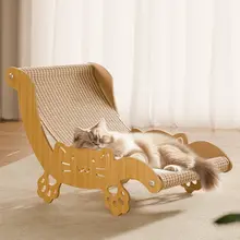猫用ダイニングチェア型キャットスクラッチャー【耐摩耗・麻製・ソファ用・ベッド】